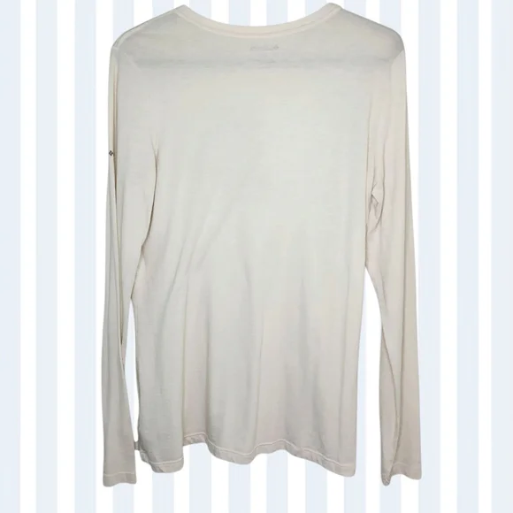 Columbia Hidden Haven Cream Dog Graphic Long Sleeve Tee Size Large - Picture 7 of 12